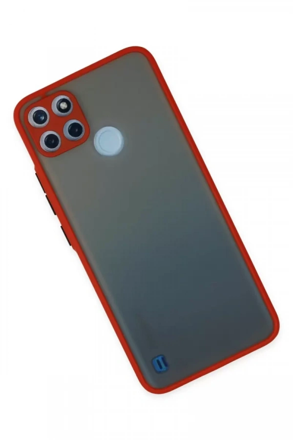 Realme C21Y Kılıf Montreal Silikon Kapak - Kırmızı
