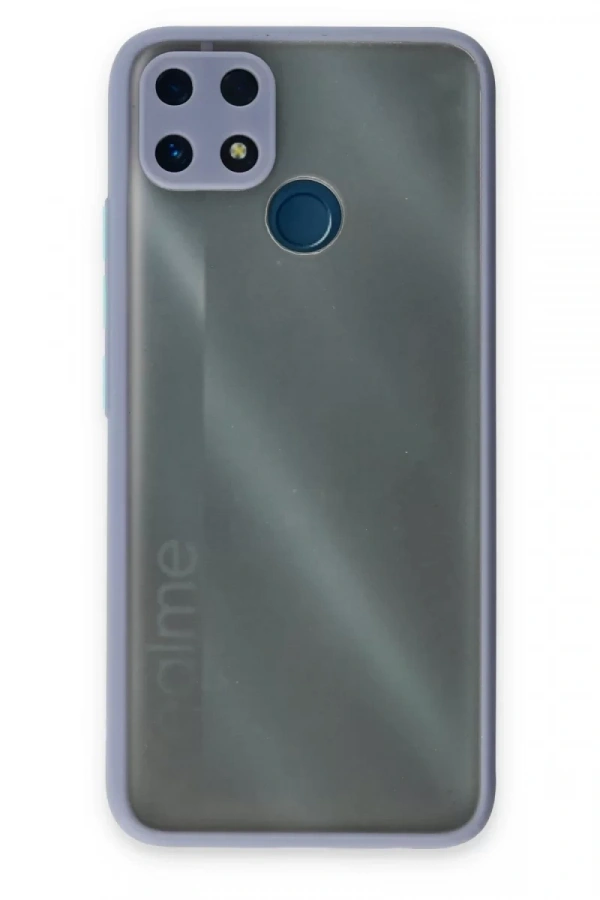 Realme C25 Kılıf Montreal Silikon Kapak - Gri