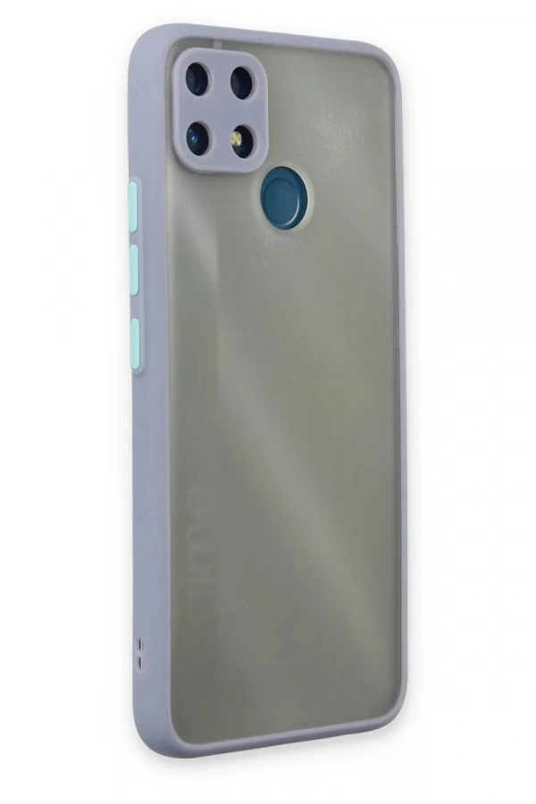Realme C25 Kılıf Montreal Silikon Kapak - Gri