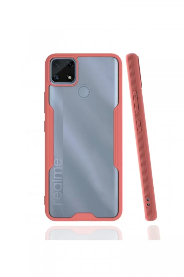 Realme C25 Kılıf Platin Silikon - Pembe