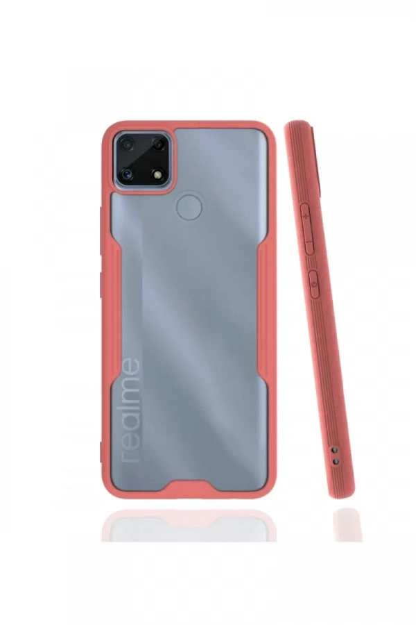 Realme C25 Kılıf Platin Silikon - Pembe