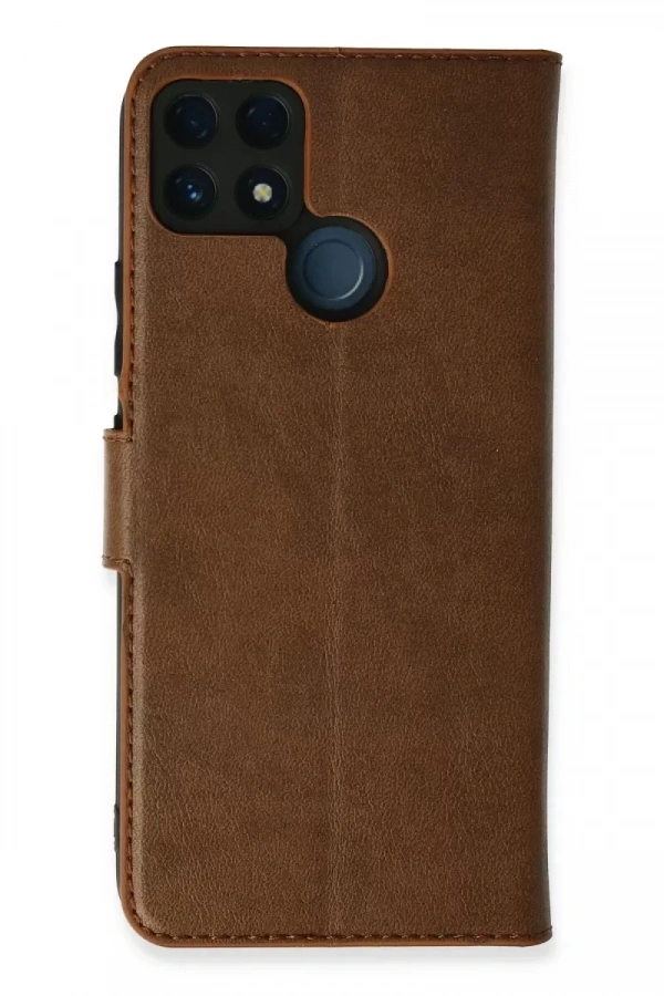 Realme C25 Kılıf Trend S Plus Kapaklı Kılıf - Taba