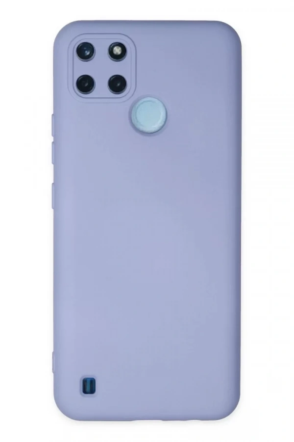 Realme C25Y Kılıf Nano içi Kadife Silikon - Lila