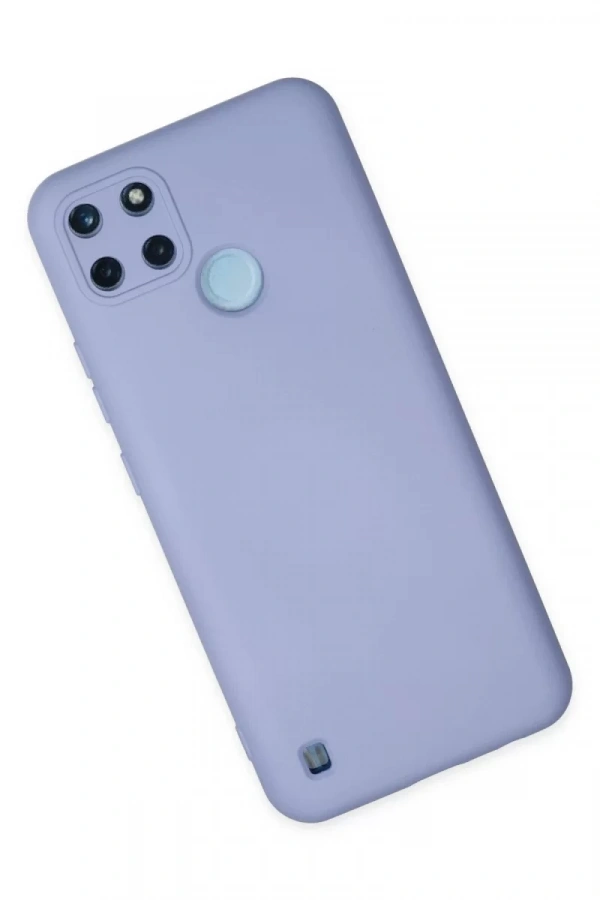 Realme C25Y Kılıf Nano içi Kadife Silikon - Lila