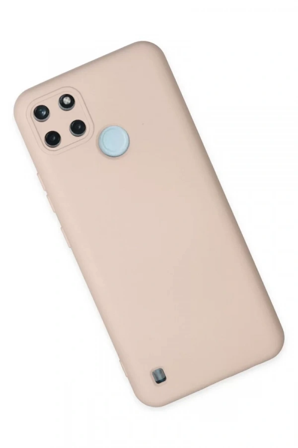 Realme C25Y Kılıf Nano içi Kadife Silikon - Pudra
