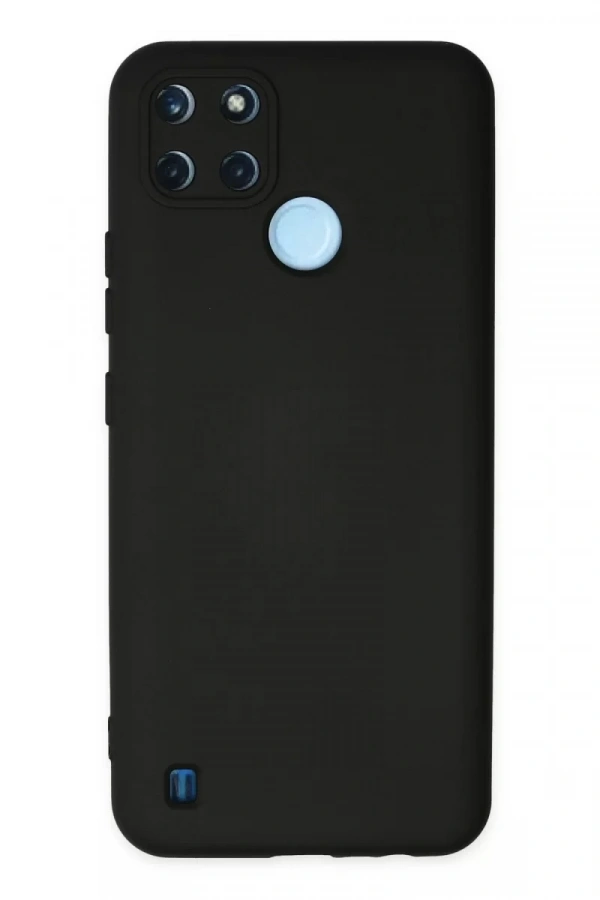 Realme C25Y Kılıf Nano içi Kadife Silikon - Siyah
