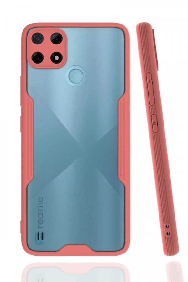 Realme C25Y Kılıf Platin Silikon - Pembe