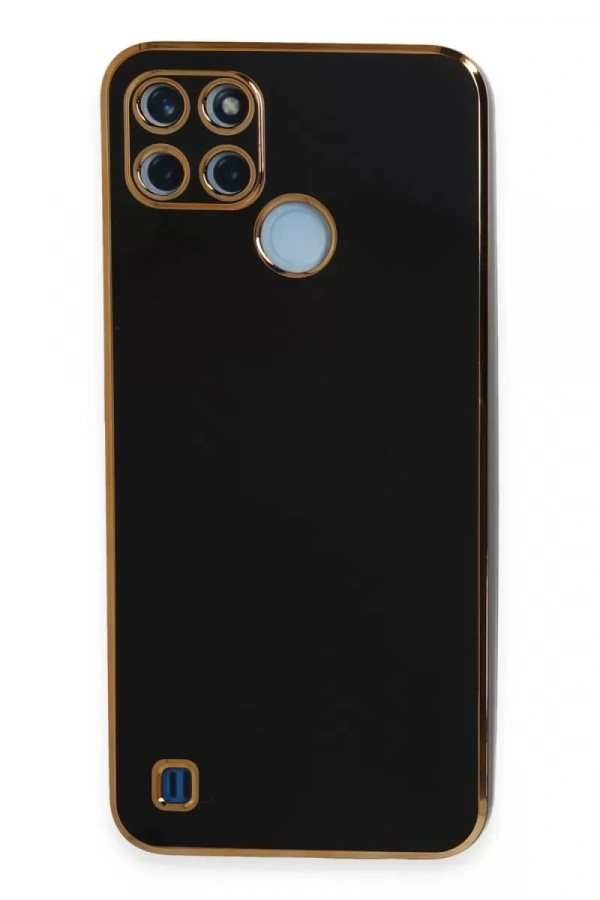 Realme C25Y Kılıf Volet Silikon - Siyah