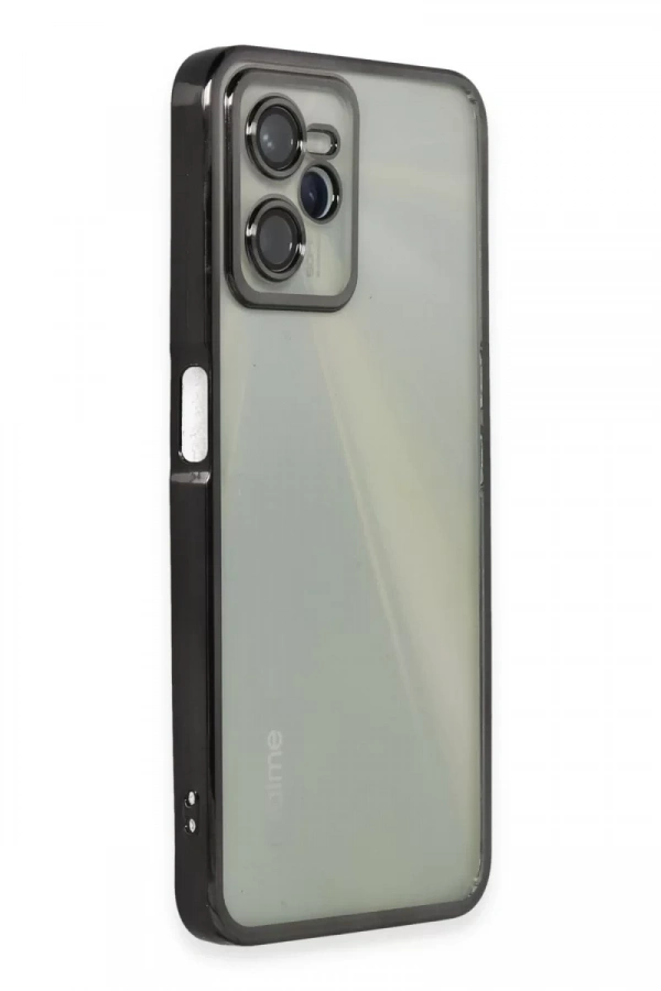 Realme C35 Kılıf Lensli Silikon - Siyah
