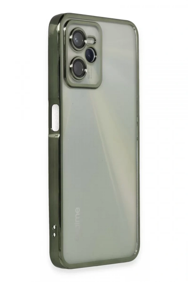 Realme C35 Kılıf Lensli Silikon - Yeşil