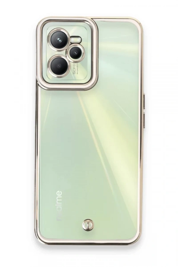 Realme C35 Kılıf Liva Lens Silikon - Beyaz