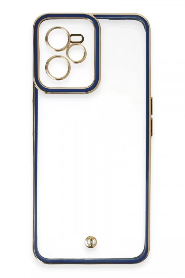 Realme C35 Kılıf Liva Lens Silikon - Mavi