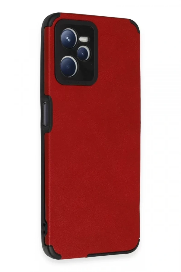 Realme C35 Kılıf Loop Deri Silikon - Kırmızı