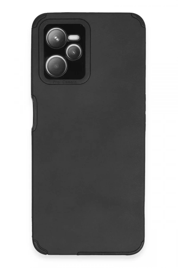 Realme C35 Kılıf Loop Deri Silikon - Siyah