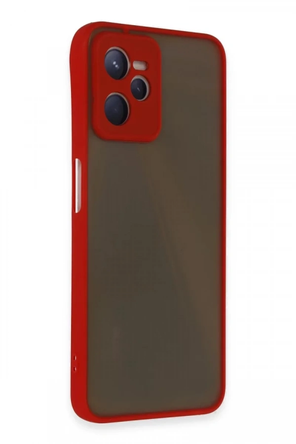 Realme C35 Kılıf Montreal Silikon Kapak - Kırmızı