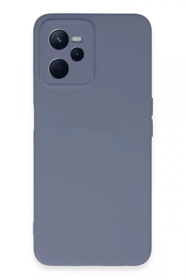 Realme C35 Kılıf Nano içi Kadife Silikon - Gri