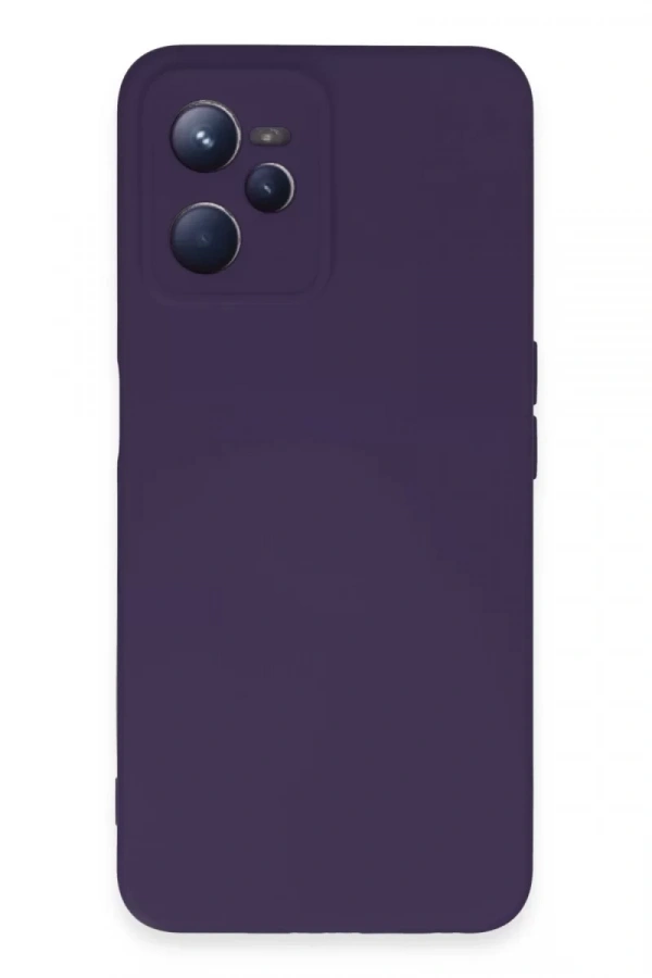 Realme C35 Kılıf Nano içi Kadife Silikon - Mor