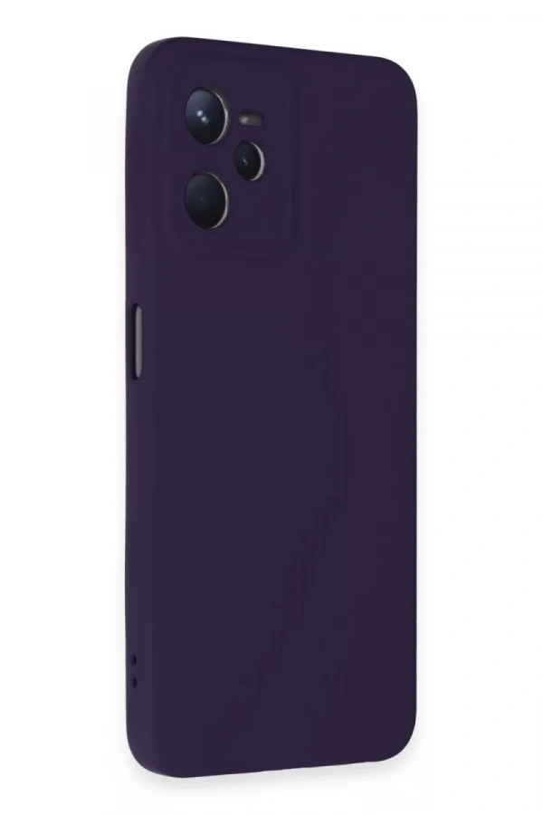 Realme C35 Kılıf Nano içi Kadife Silikon - Mor