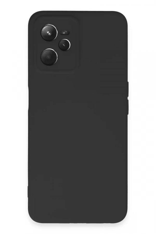 Realme C35 Kılıf Nano içi Kadife Silikon - Siyah