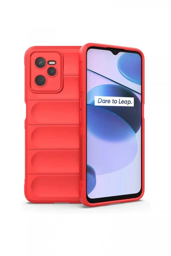 Realme C35 Kılıf Optimum Silikon - Kırmızı