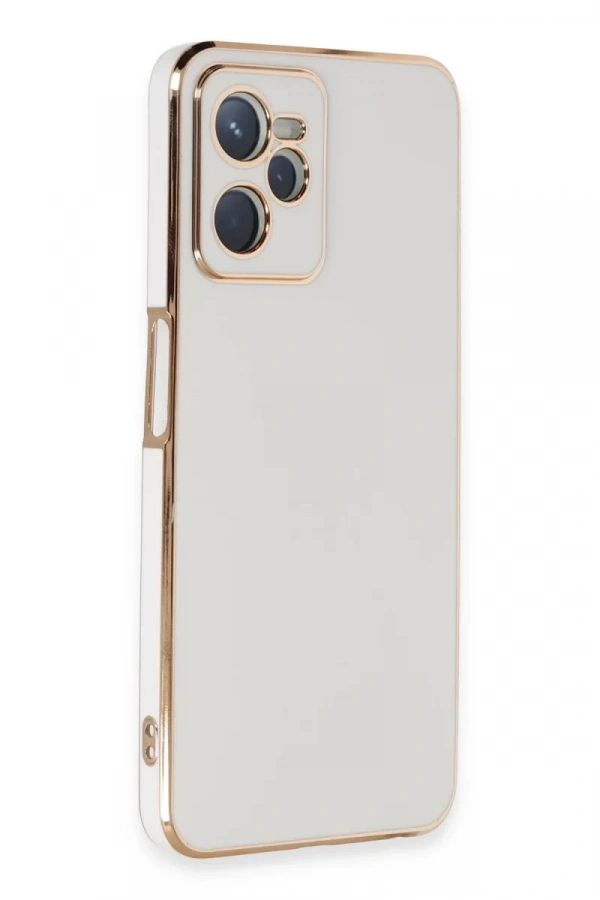 Realme C35 Kılıf Volet Silikon - Beyaz