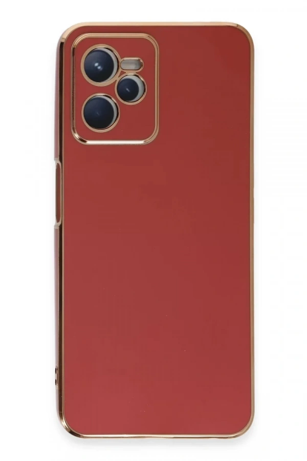 Realme C35 Kılıf Volet Silikon - Kırmızı