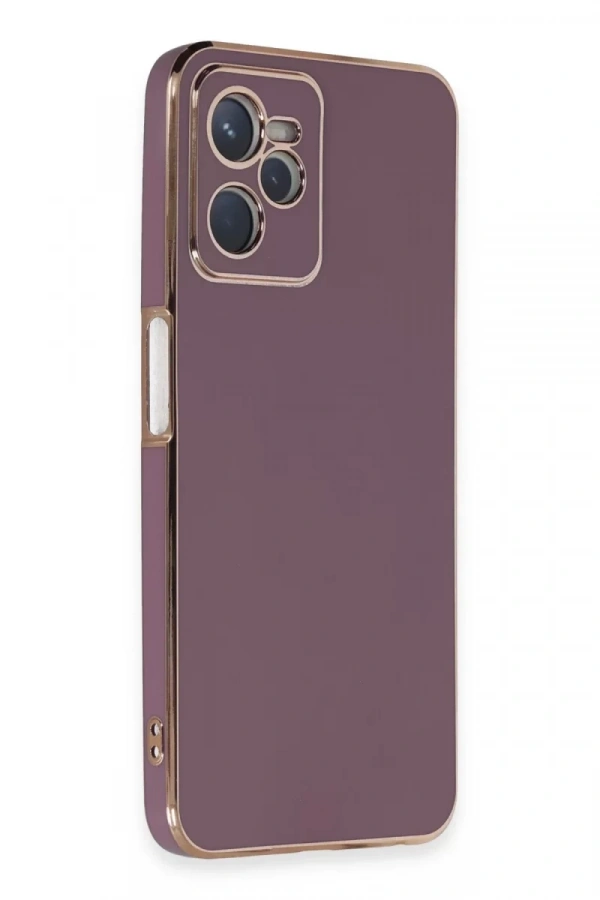 Realme C35 Kılıf Volet Silikon - Mor