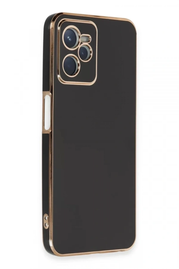 Realme C35 Kılıf Volet Silikon - Siyah