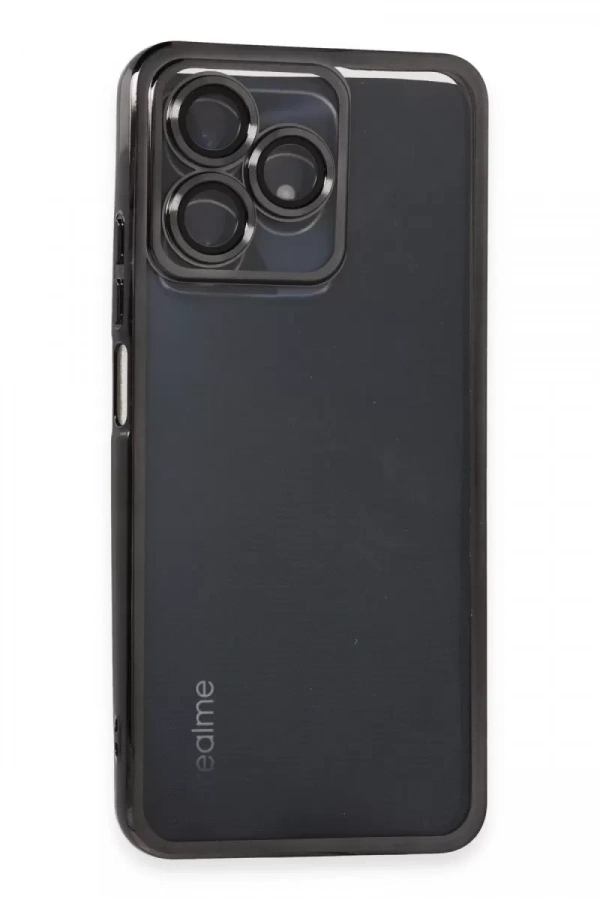 Realme C53 Kılıf Lensli Silikon - Siyah