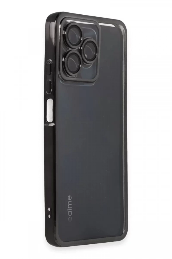 Realme C53 Kılıf Lensli Silikon - Siyah
