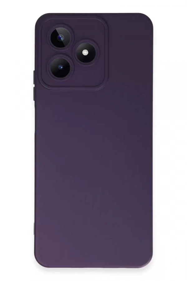 Realme C53 Kılıf Nano içi Kadife Silikon - Mor