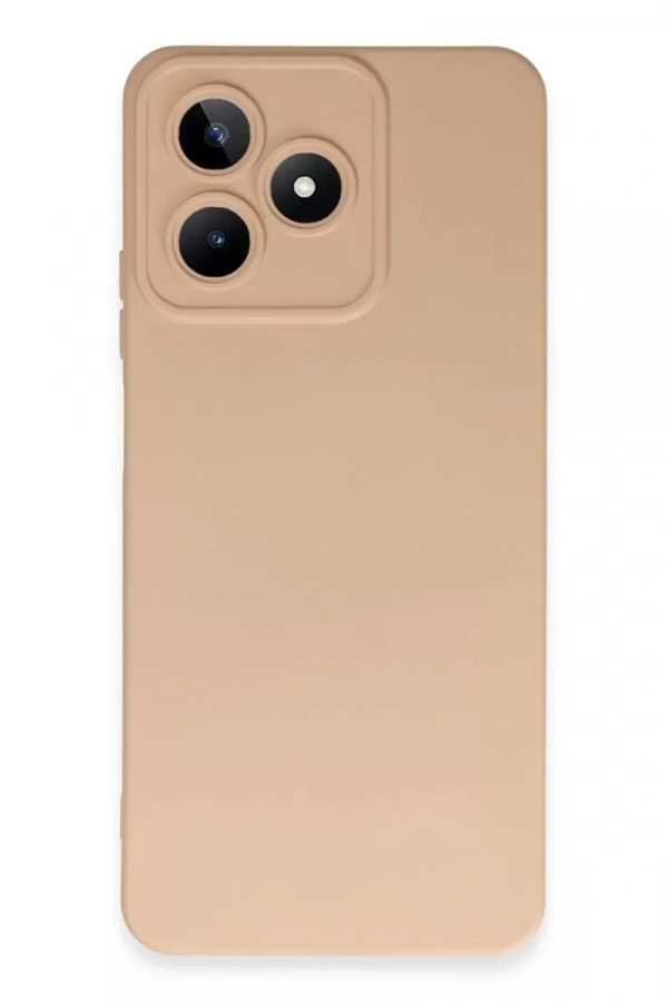 Realme C53 Kılıf Nano içi Kadife Silikon - Pudra