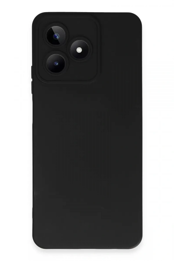 Realme C53 Kılıf Nano içi Kadife Silikon - Siyah