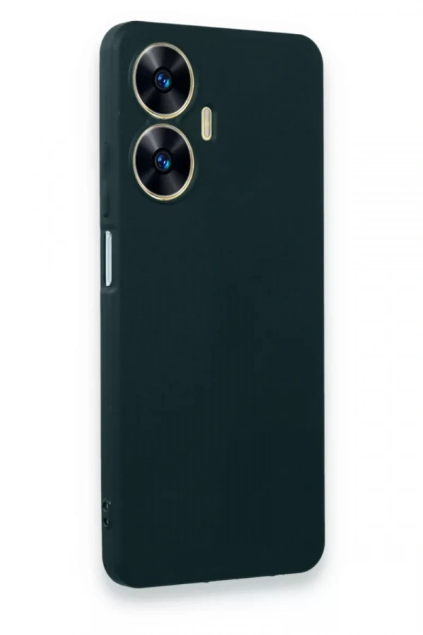 Realme C55 Kılıf First Silikon - Koyu Yeşil