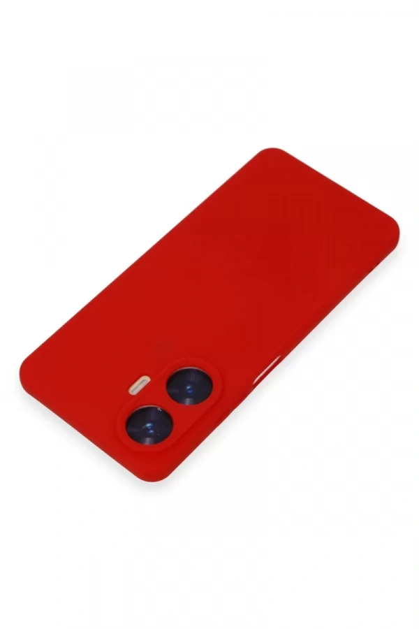 Realme C55 Kılıf Nano içi Kadife Silikon - Kırmızı