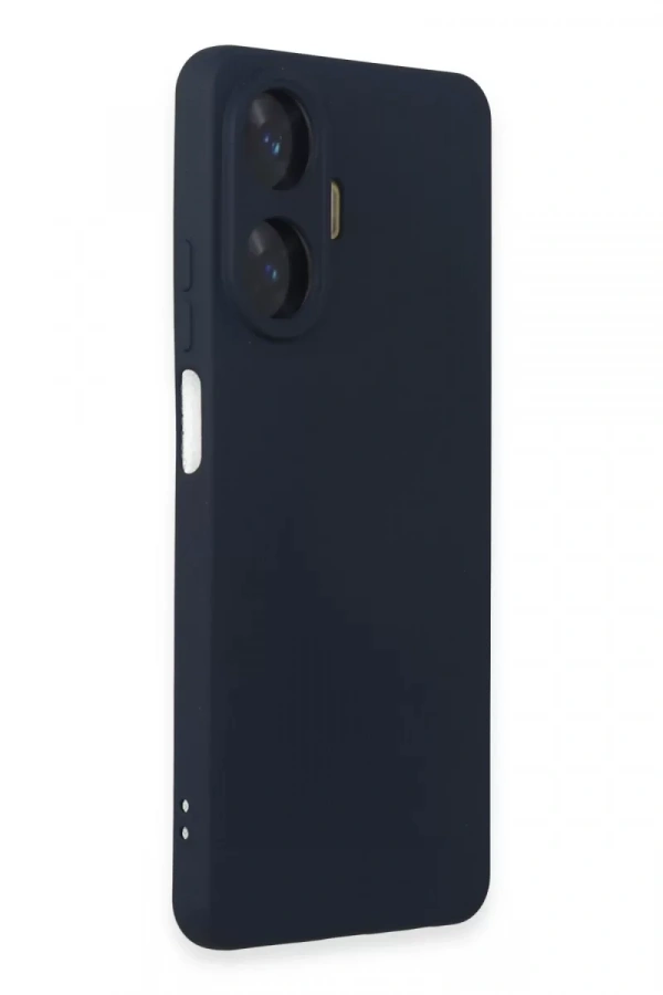 Realme C55 Kılıf Nano içi Kadife Silikon - Lacivert