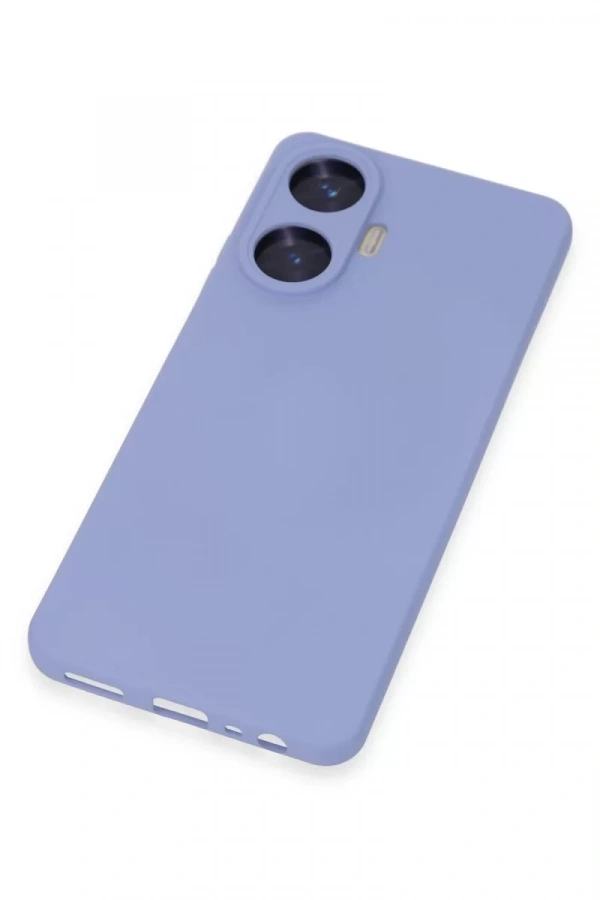 Realme C55 Kılıf Nano içi Kadife Silikon - Lila