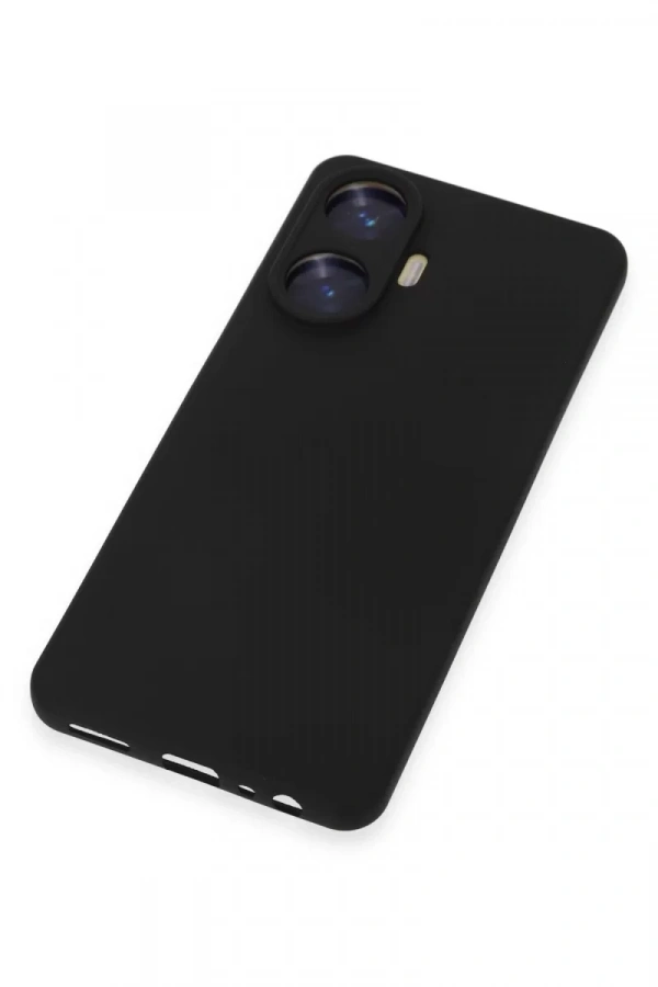 Realme C55 Kılıf Nano içi Kadife Silikon - Siyah