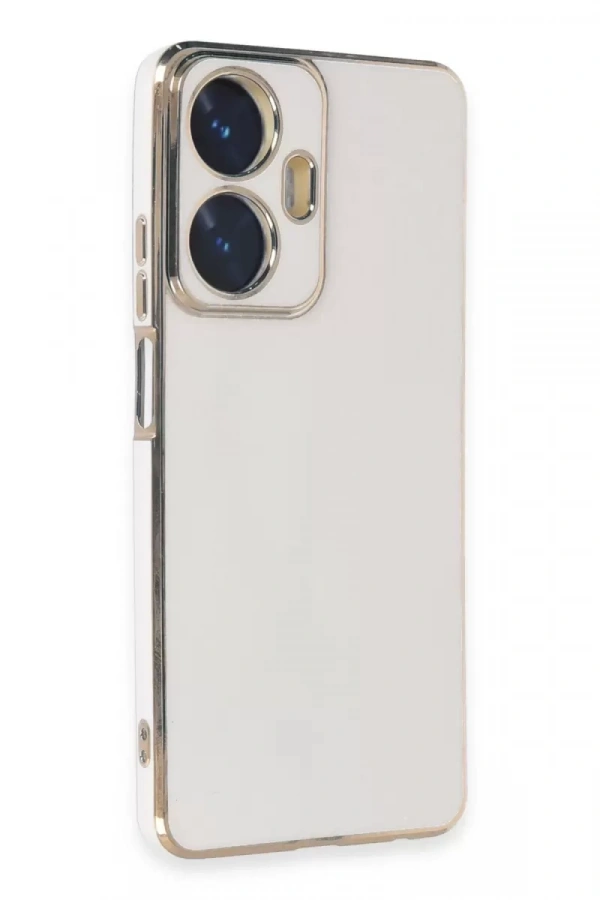 Realme C55 Kılıf Volet Silikon - Beyaz