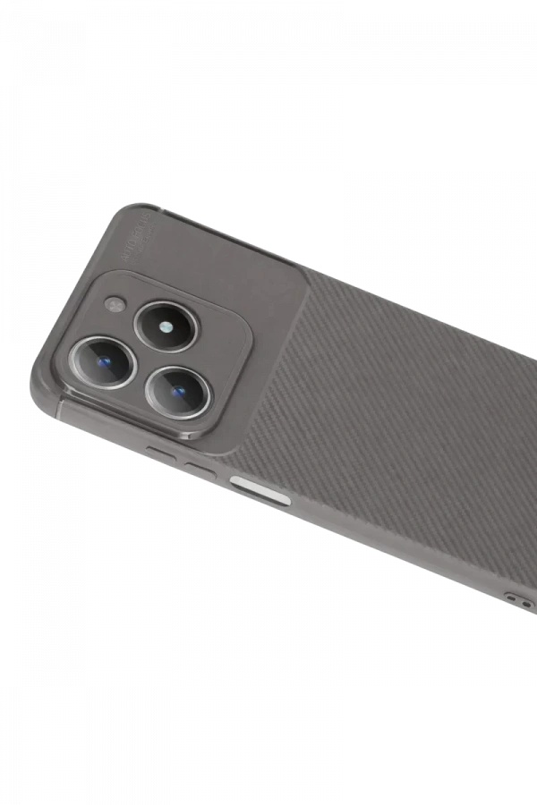 Realme C61 Kılıf Auto Focus Karbon Kapak - Gri
