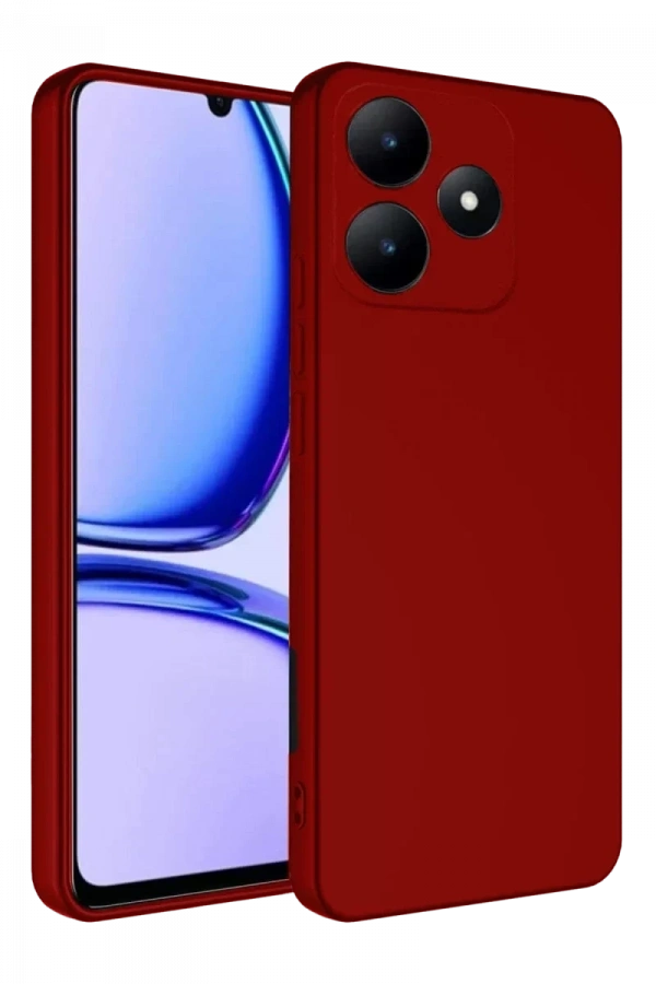 Realme C61 Kılıf First Silikon - Kırmızı