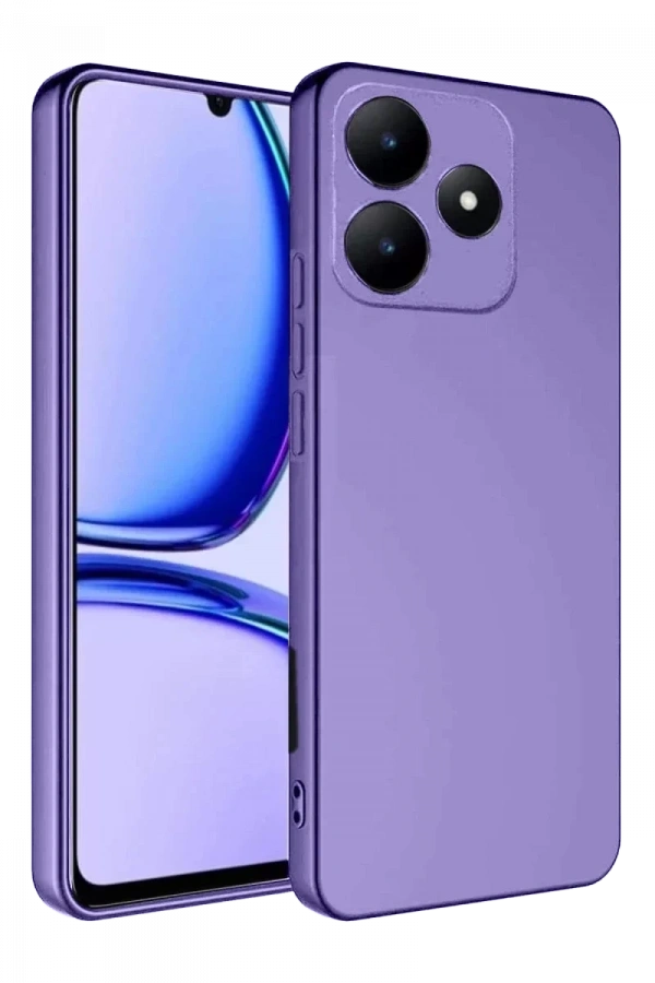 Realme C61 Kılıf First Silikon - Lila