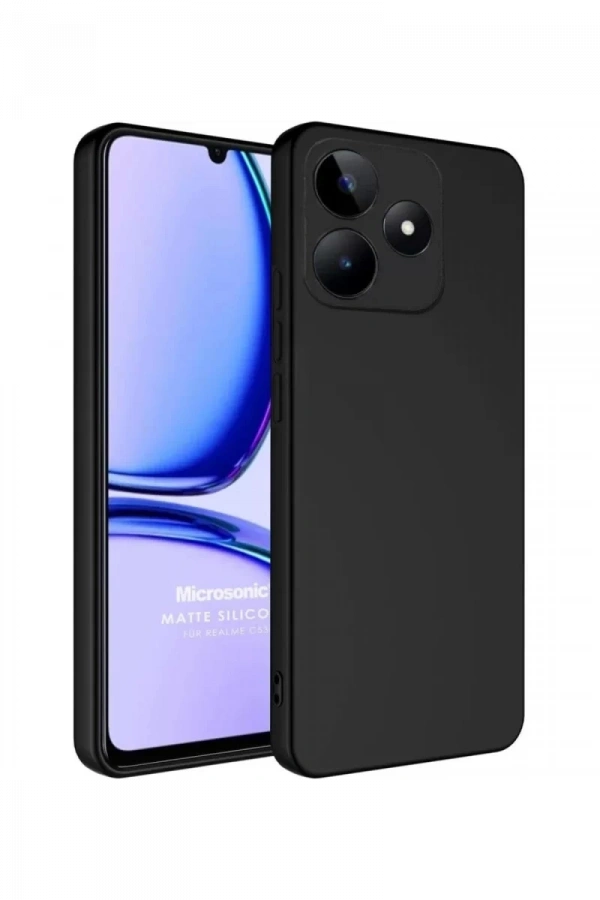 Realme C61 Kılıf First Silikon - Siyah