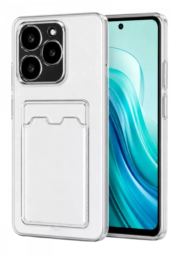 Realme C61 Kılıf Kart Şeffaf Silikon - Şeffaf