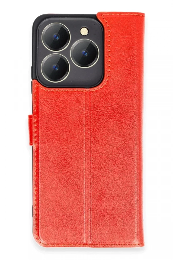 Realme C63 Kılıf Trend S Plus Kapaklı Kılıf - Kırmızı