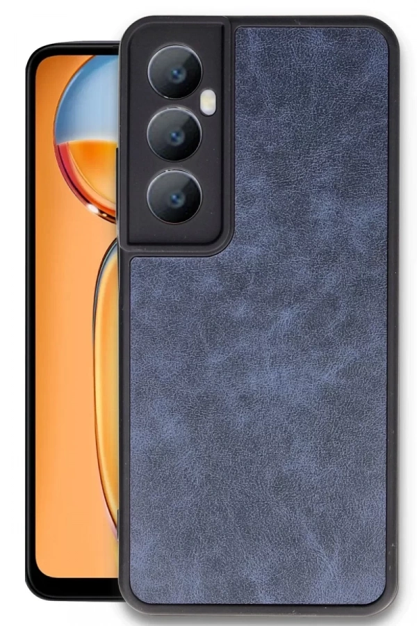 Realme C65 Kılıf Aras Deri Kapak - Lacivert