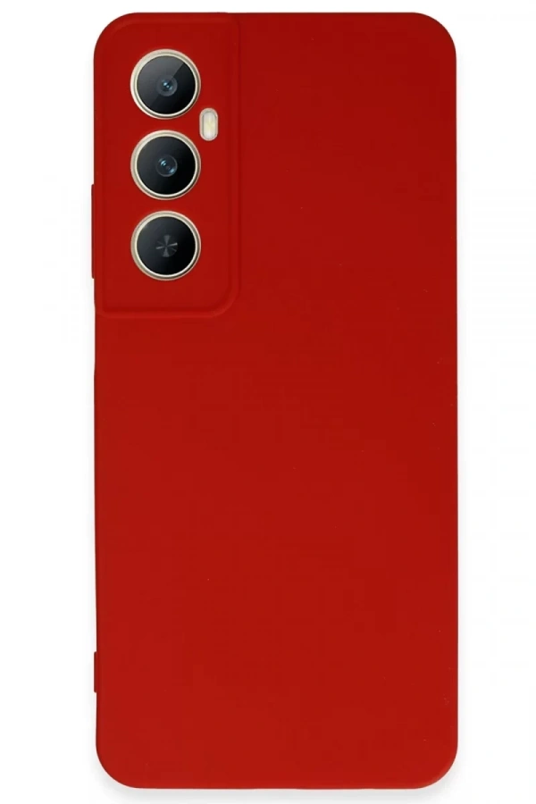 Realme C65 Kılıf First Silikon - Kırmızı