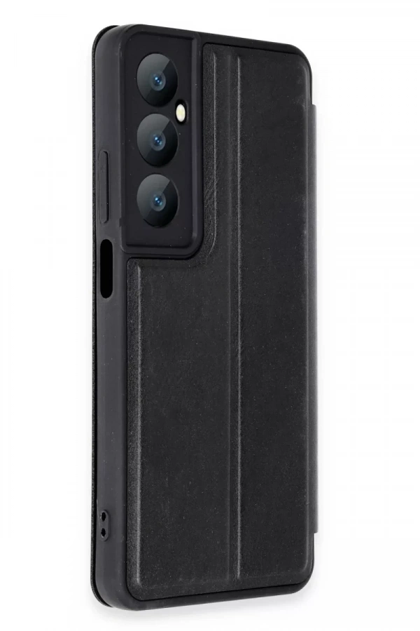 Realme C65 Kılıf Flip Cover - Siyah