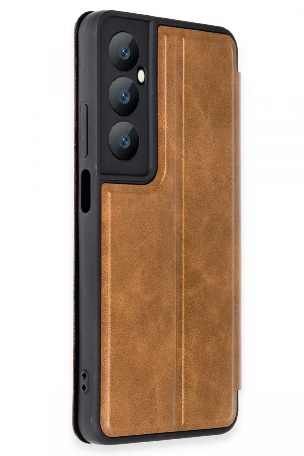 Realme C65 Kılıf Flip Cover - Taba