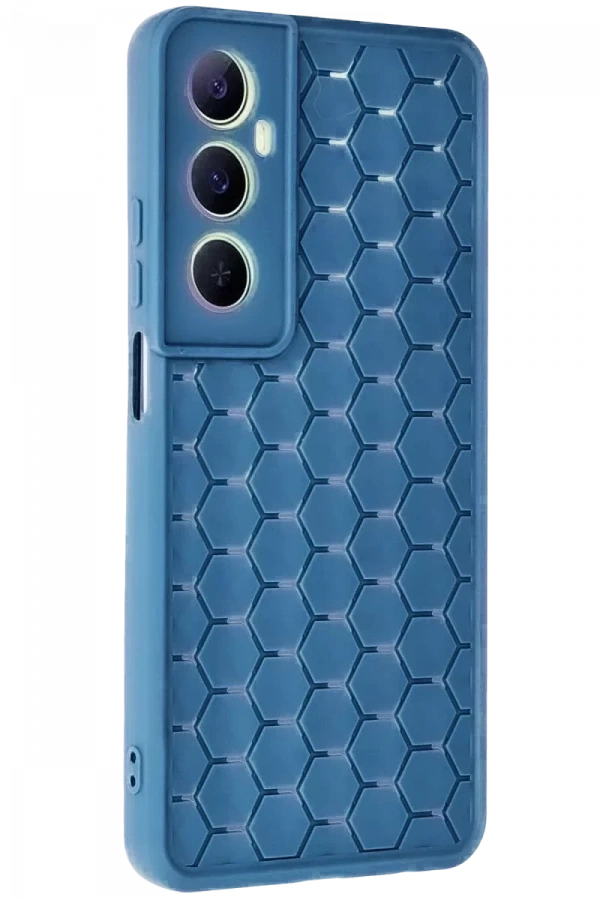 Realme C65 Kılıf Petek Silikon Kapak - Mavi
